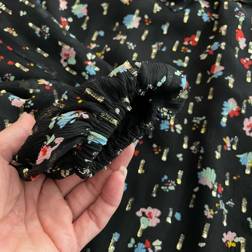 SEZANE black print shirt size 34 or Small - Picture 9 of 11
